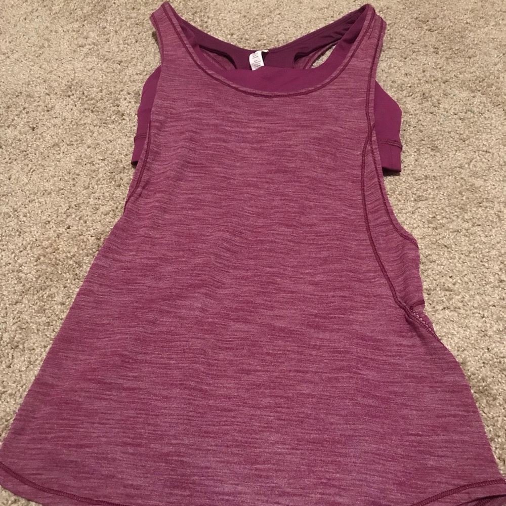Lululemon tank with built in bra. Size 2